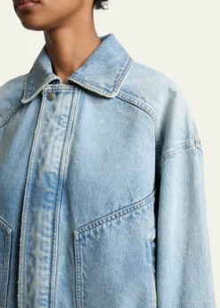 Saint LaurentOversized Denim Zip Shirt Jacket