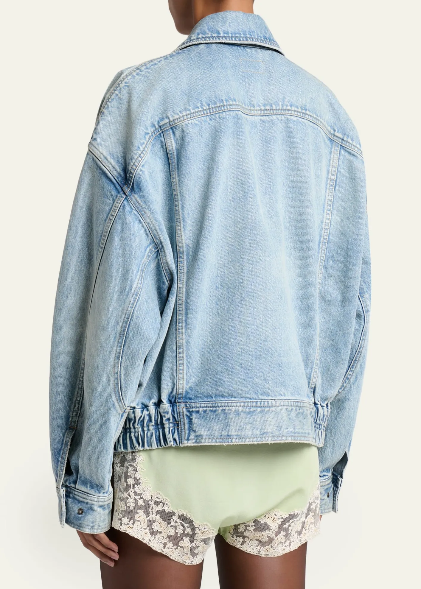 Saint LaurentOversized Denim Zip Shirt Jacket