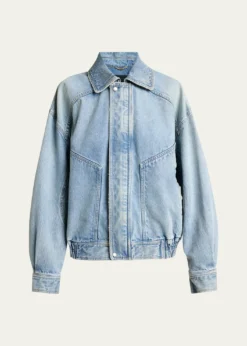 Saint LaurentOversized Denim Zip Shirt Jacket