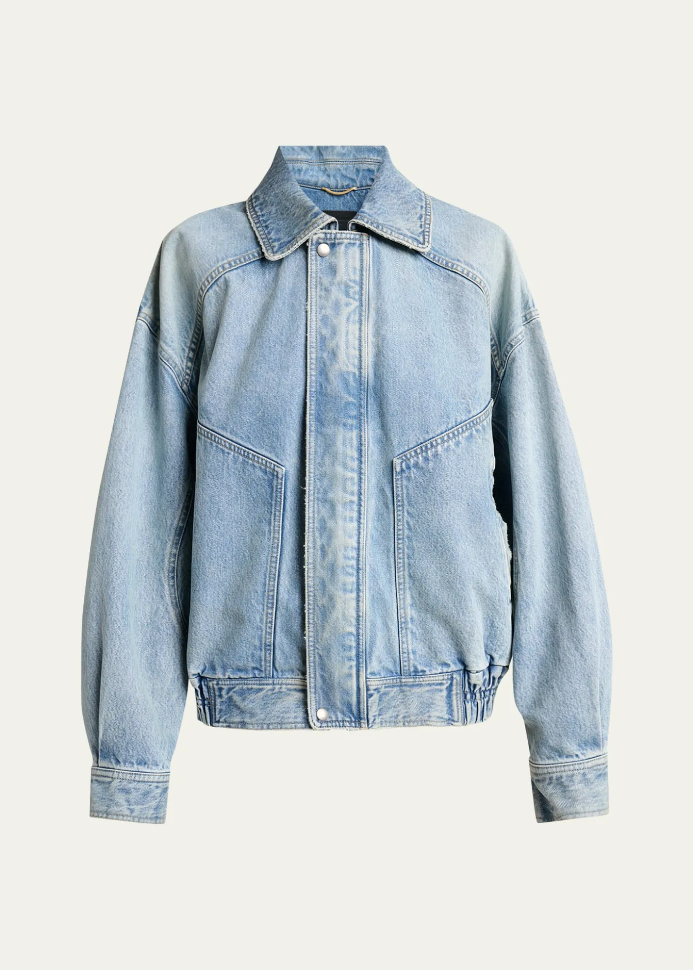 Saint LaurentOversized Denim Zip Shirt Jacket