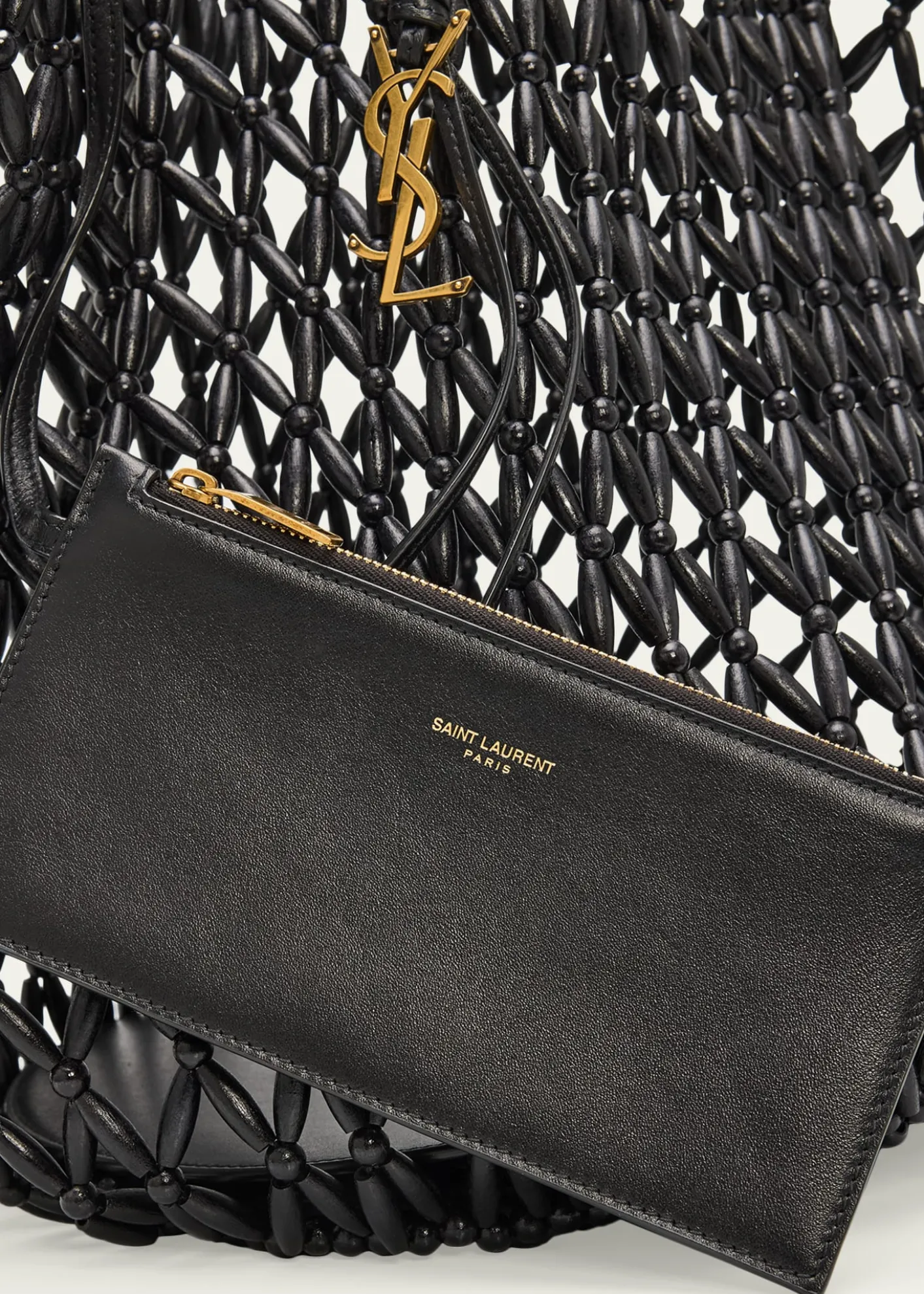 Saint LaurentPanier Medium Beaded Tote Bag