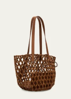 Saint LaurentPanier Small Open-Work Bead Shoulder Bag