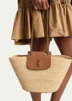 Saint LaurentPanier Tote Bag in Raffia