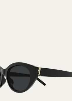 Saint LaurentRecycled Acetate Round Sunglasses