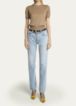 Saint LaurentRelaxed Slim-Leg Ankle Jeans
