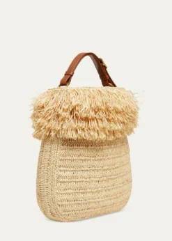 Saint LaurentRoady Fringed Raffia Shoulder Bag