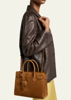 Saint LaurentSac de Jour Baby Suede Top-Handle Bag
