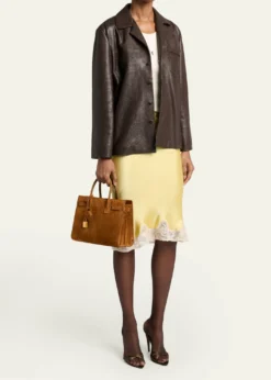 Saint LaurentSac de Jour Baby Suede Top-Handle Bag