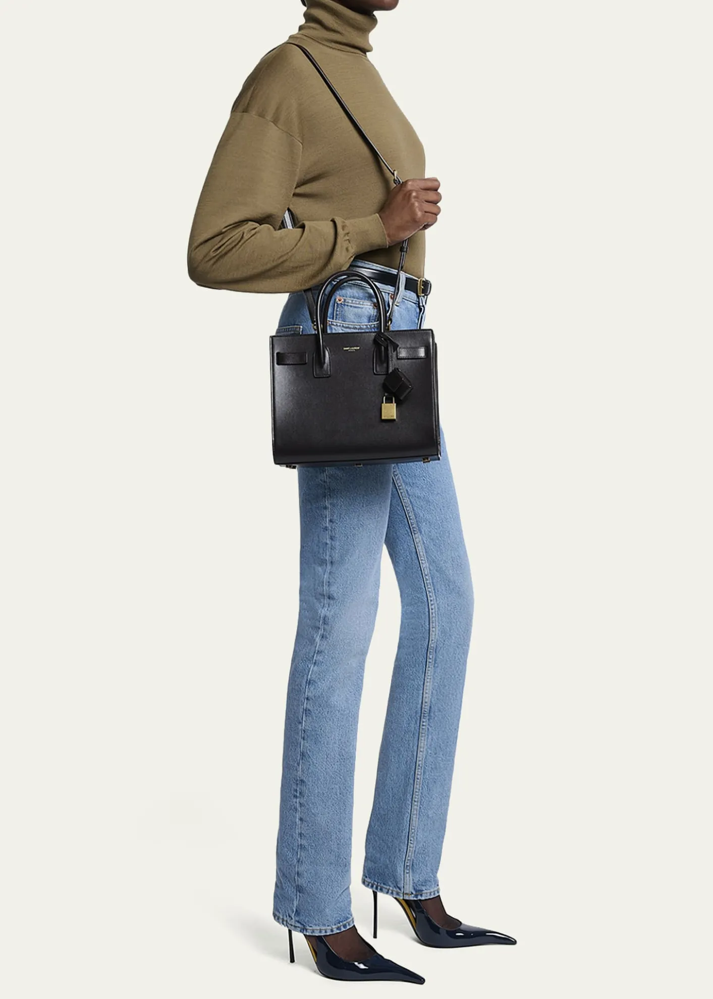 Saint LaurentSac De Jour Baby Top-Handle Bag in Smooth Leather