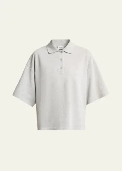 Saint LaurentShort-Sleeve Oversized Polo Shirt
