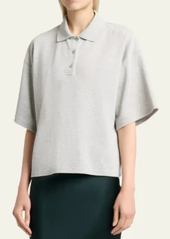 Saint LaurentShort-Sleeve Oversized Polo Shirt