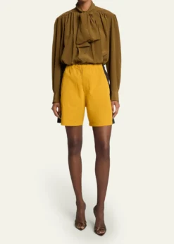 Saint LaurentSide-Stripe Cotton Pull-On Shorts