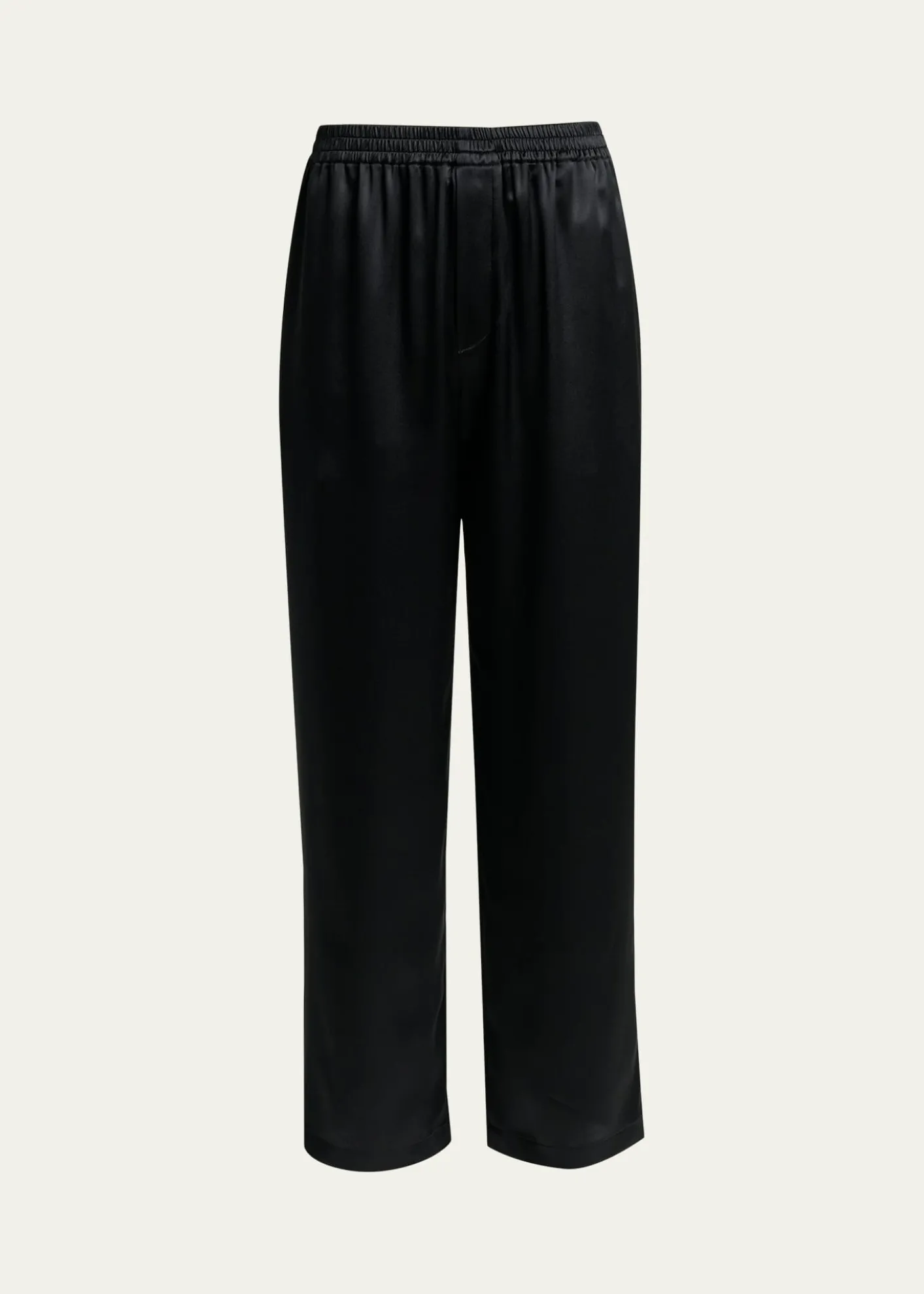 Saint LaurentSilk Straight-Leg Crop Pajama Pants