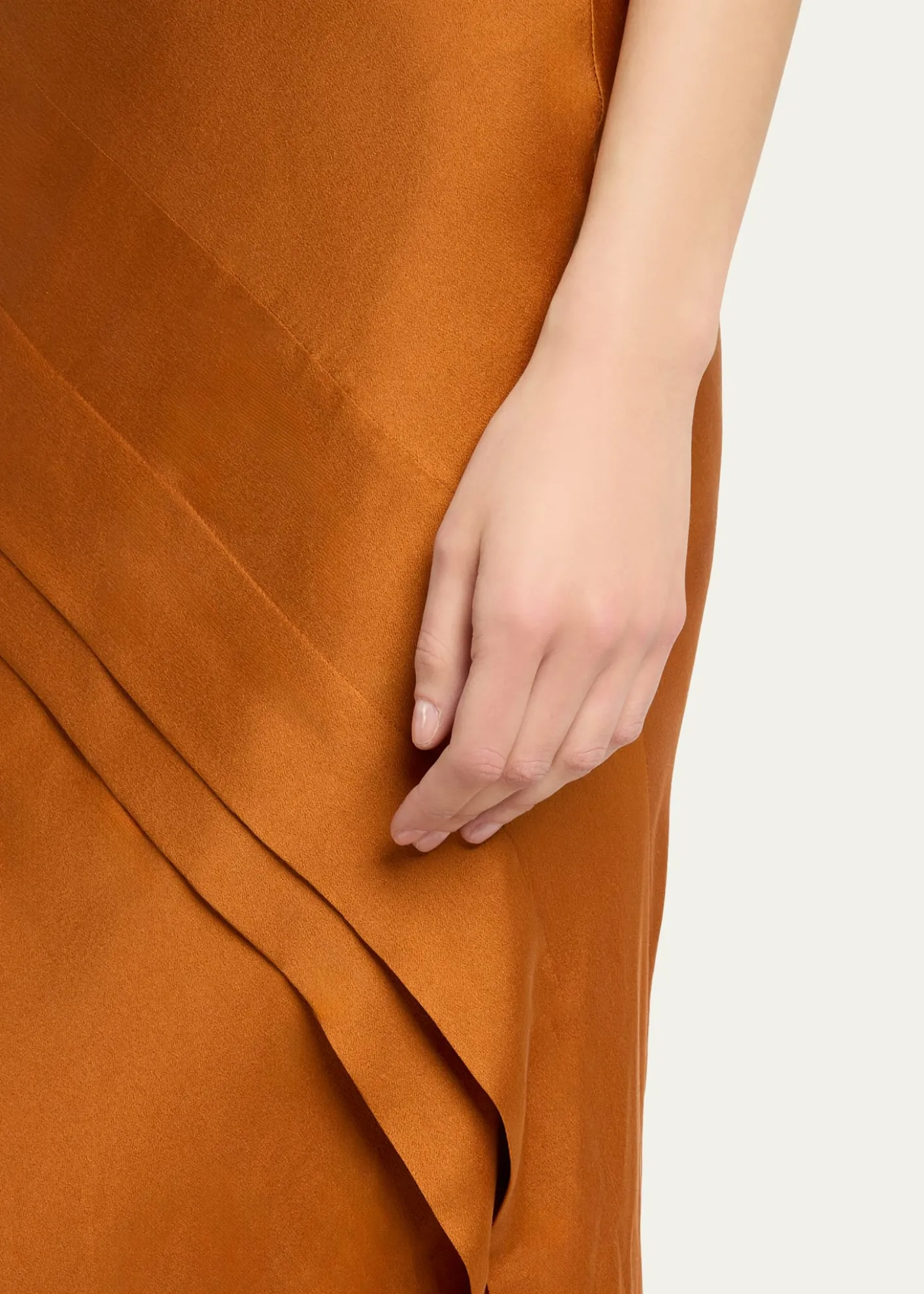 Saint LaurentSleeveless Draped Silk Tank Dress