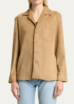 Saint LaurentSuede Pajama Shirt Jacket