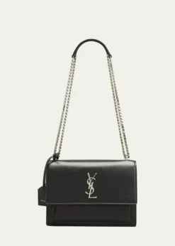 Saint LaurentSunset Medium YSL Shoulder Bag in Smooth Leather