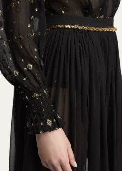 Saint LaurentTiered Sheer Maxi Skirt