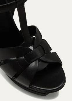 Saint LaurentTribute Leather T-Strap Platform Sandals