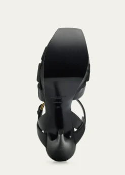 Saint LaurentTribute Leather T-Strap Platform Sandals