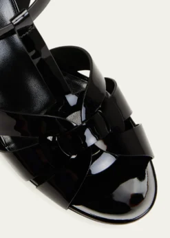 Saint LaurentTribute Patent T-Strap Platform Sandals