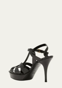 Saint LaurentTribute Patent Sandals, 4