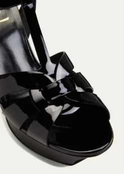 Saint LaurentTribute Patent Sandals, 4