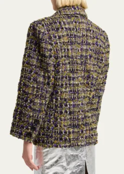Saint LaurentTweed Single-Breasted Jacket