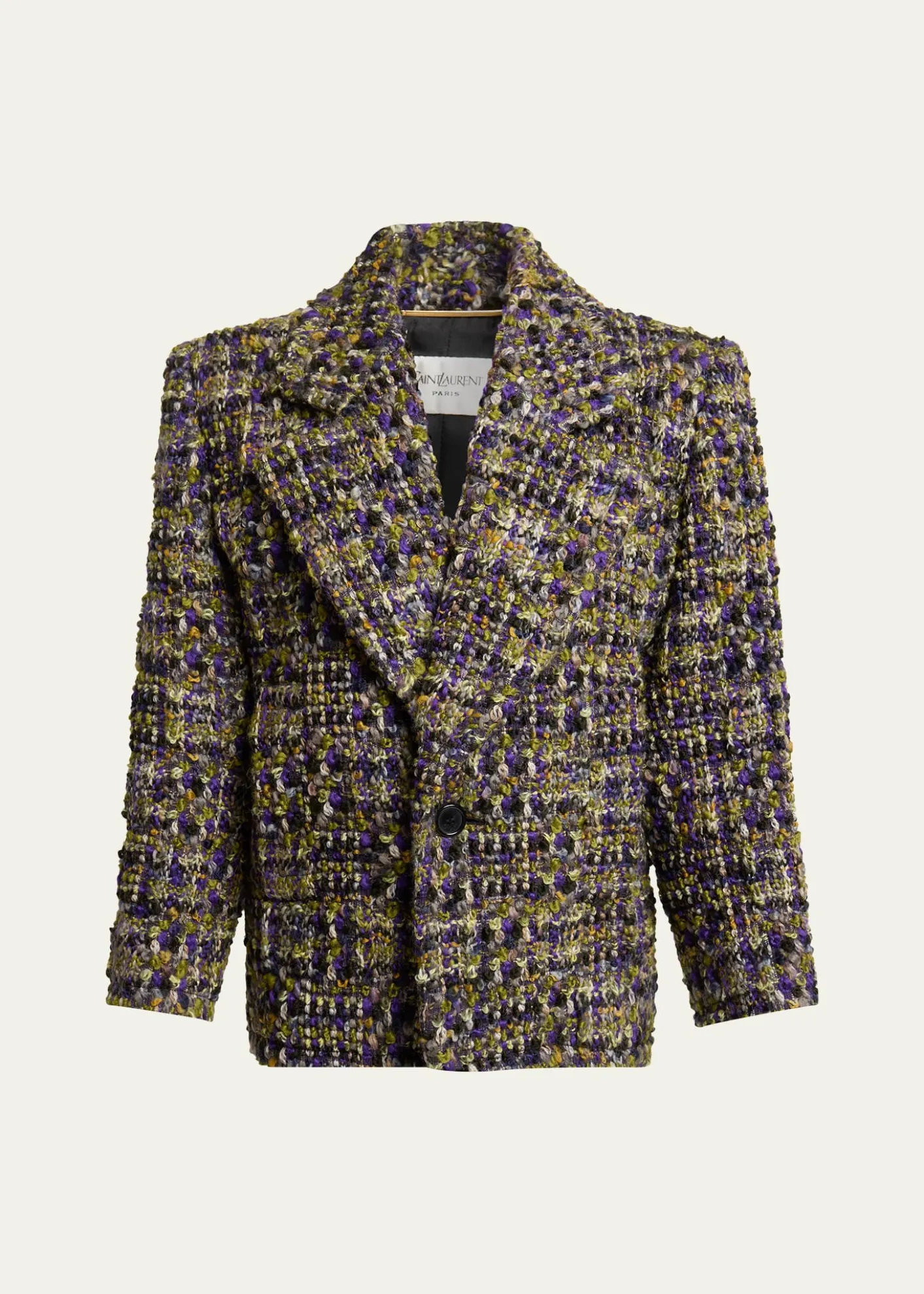 Saint LaurentTweed Single-Breasted Jacket