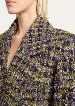Saint LaurentTweed Single-Breasted Jacket