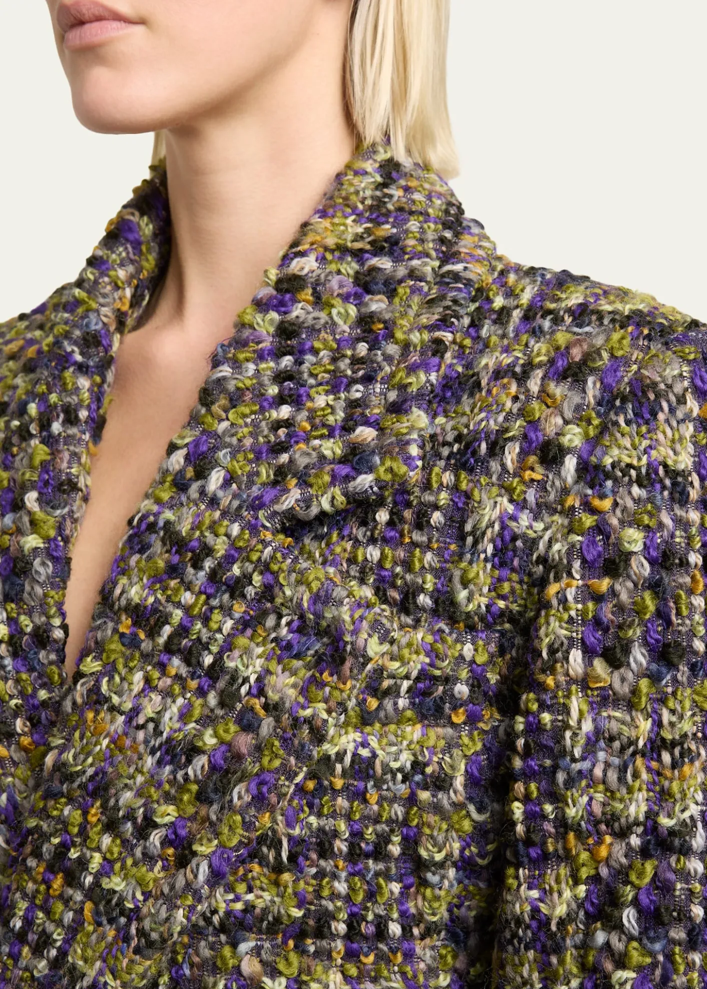 Saint LaurentTweed Single-Breasted Jacket