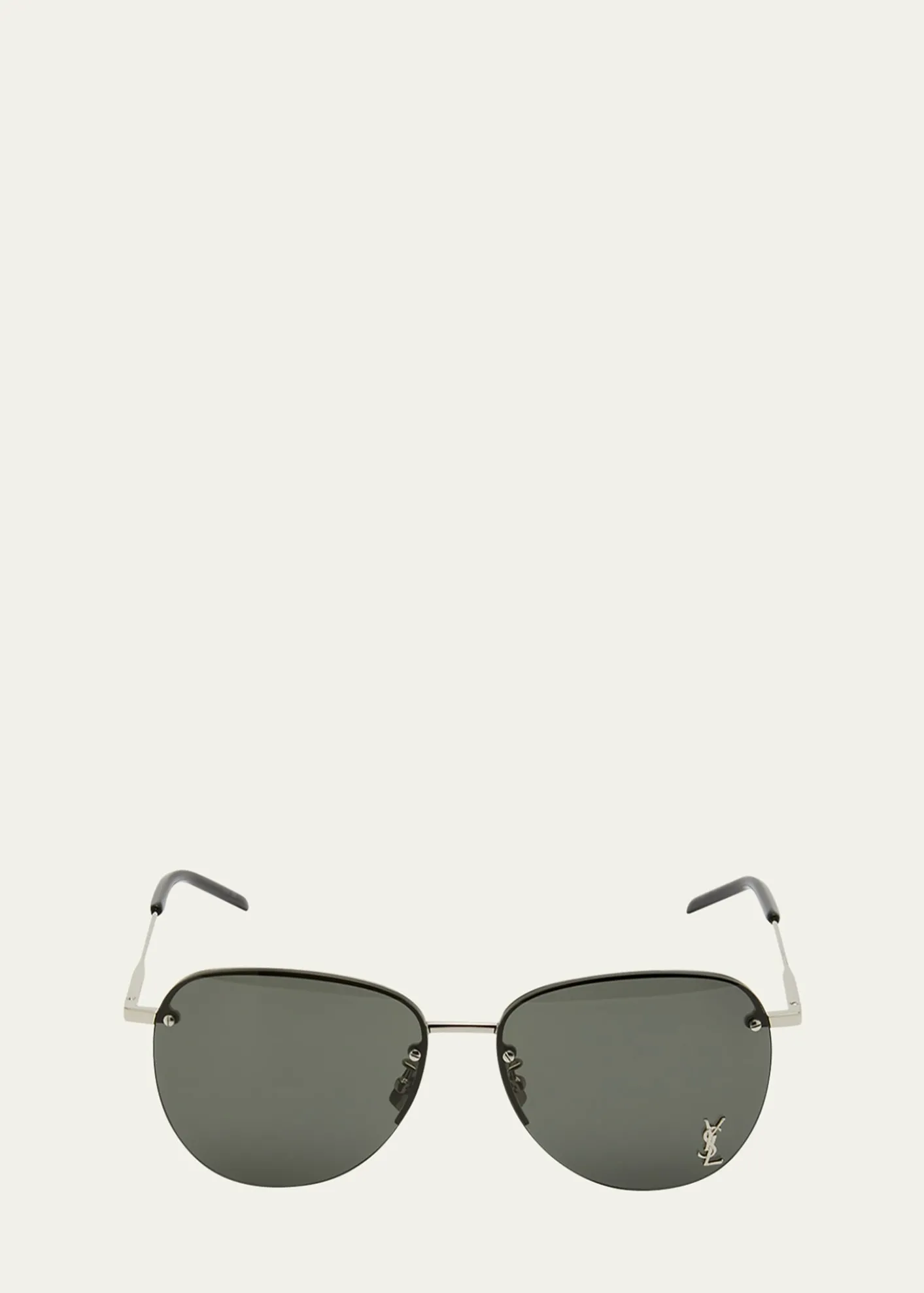 Saint LaurentUnisex Mask Mirrored Shield Metal Sunglasses