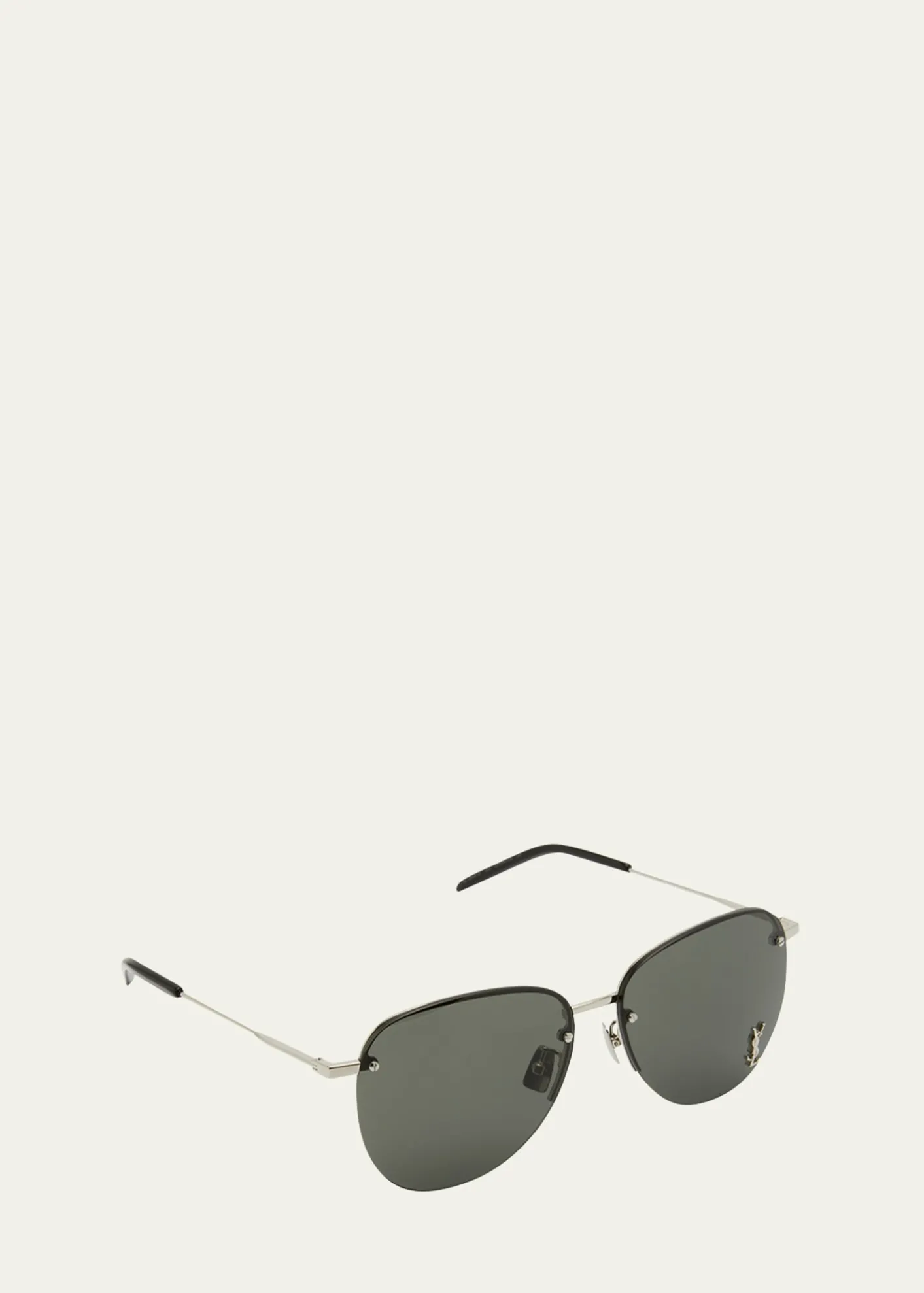 Saint LaurentUnisex Mask Mirrored Shield Metal Sunglasses