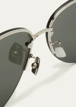 Saint LaurentUnisex Mask Mirrored Shield Metal Sunglasses