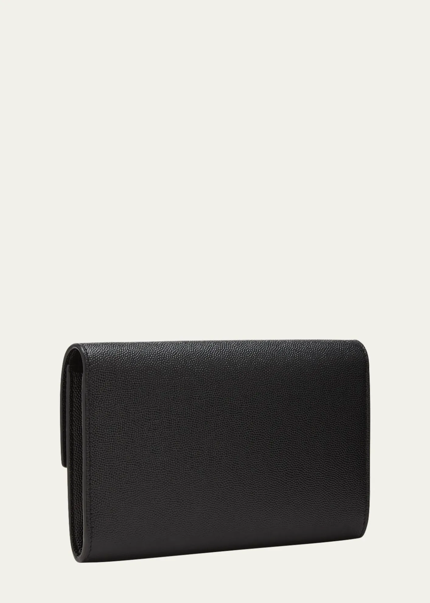 Saint LaurentUptown YSL Wallet on Chain in Grained Leather