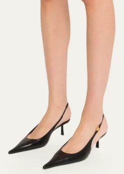 Saint LaurentVendome Leather Slingback Pumps