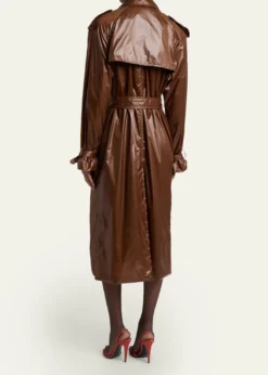 Saint LaurentWeather-Repellant Double-Breasted Trench Coat