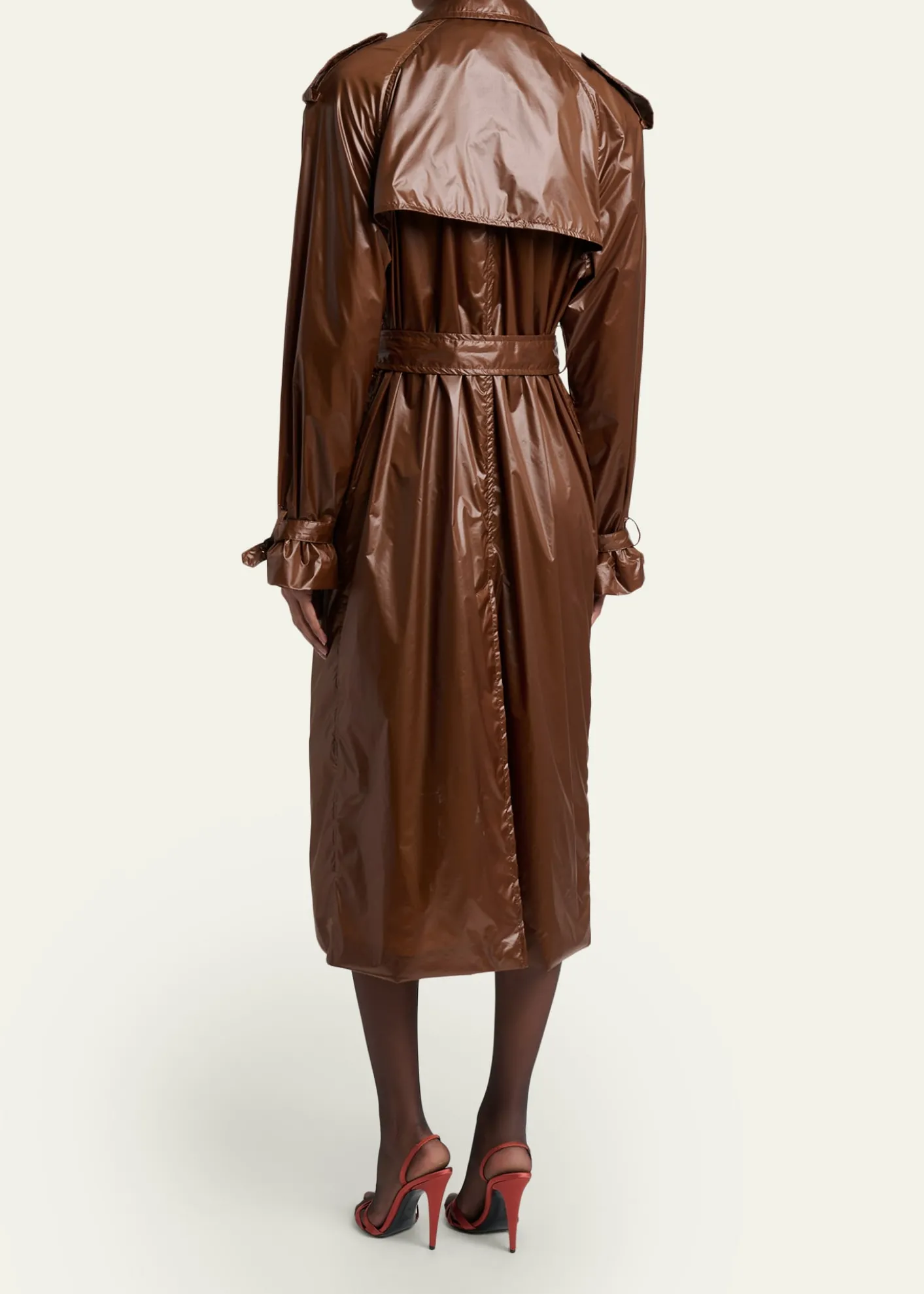 Saint LaurentWeather-Repellant Double-Breasted Trench Coat