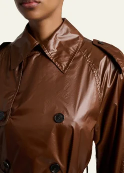 Saint LaurentWeather-Repellant Double-Breasted Trench Coat
