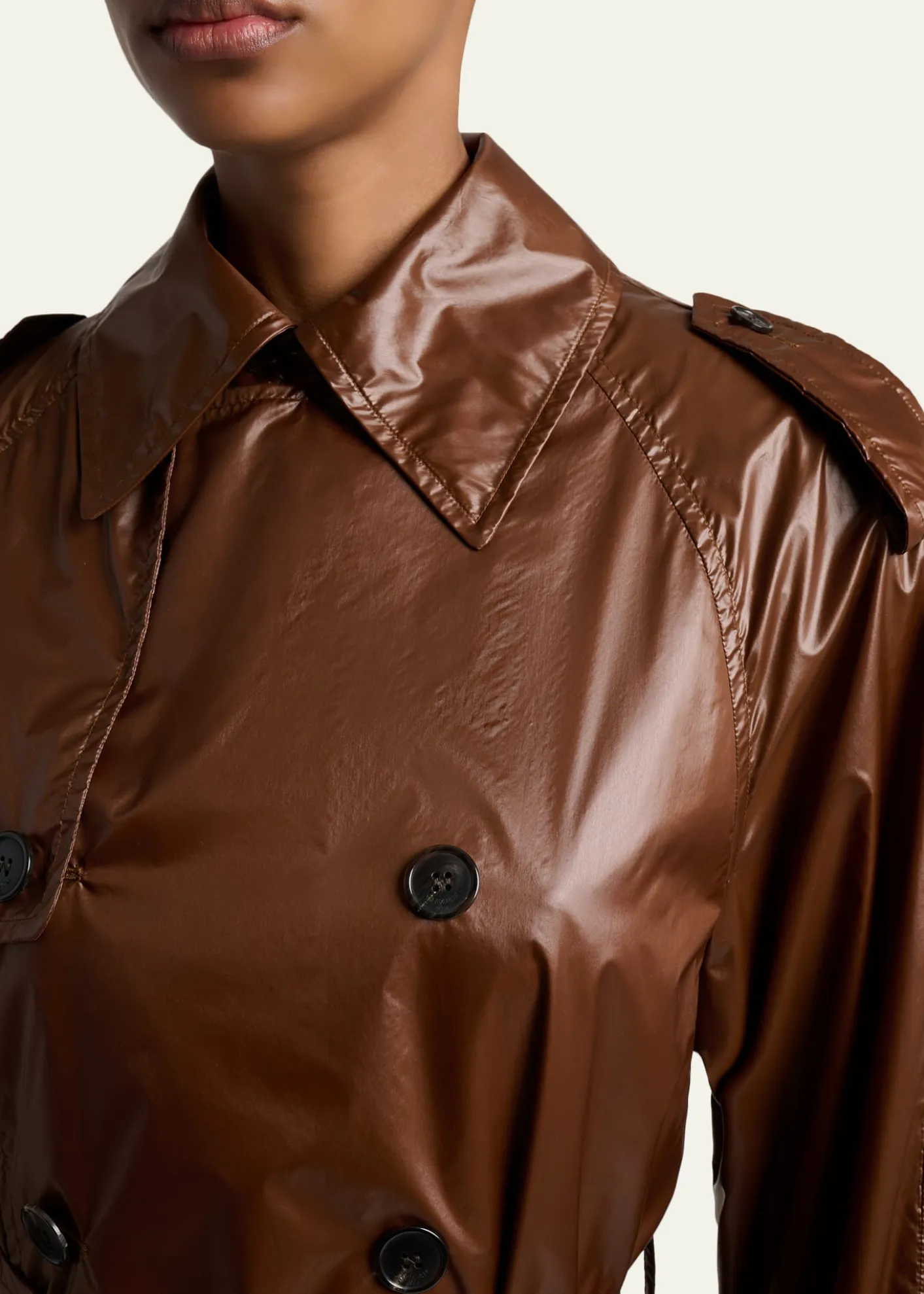 Saint LaurentWeather-Repellant Double-Breasted Trench Coat