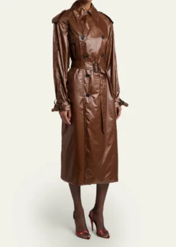 Saint LaurentWeather-Repellant Double-Breasted Trench Coat