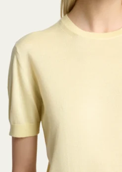 Saint LaurentWool-Cashmere Short-Sleeve Top