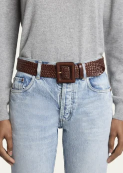 Saint LaurentWoven Leather Belt