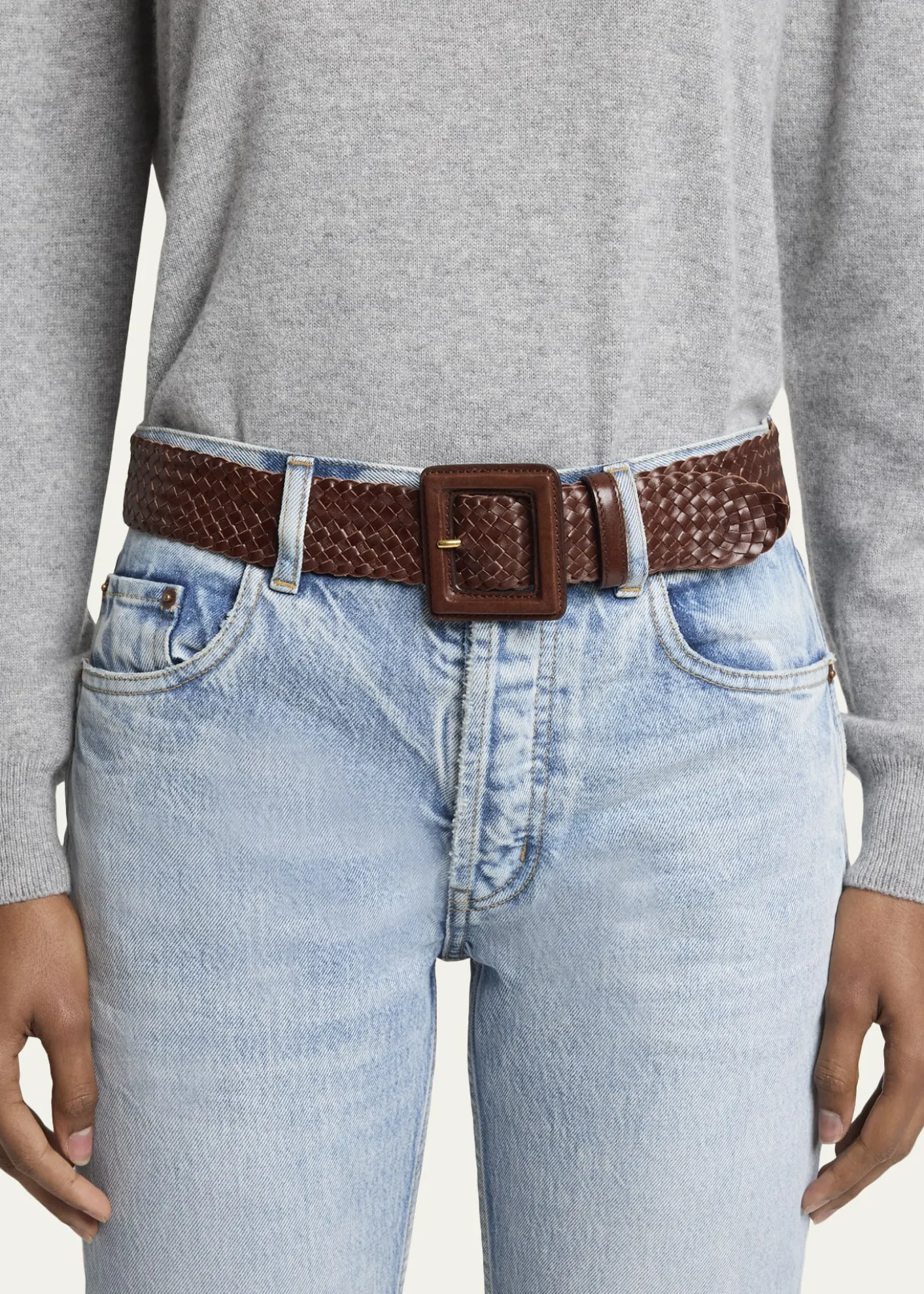 Saint LaurentWoven Leather Belt