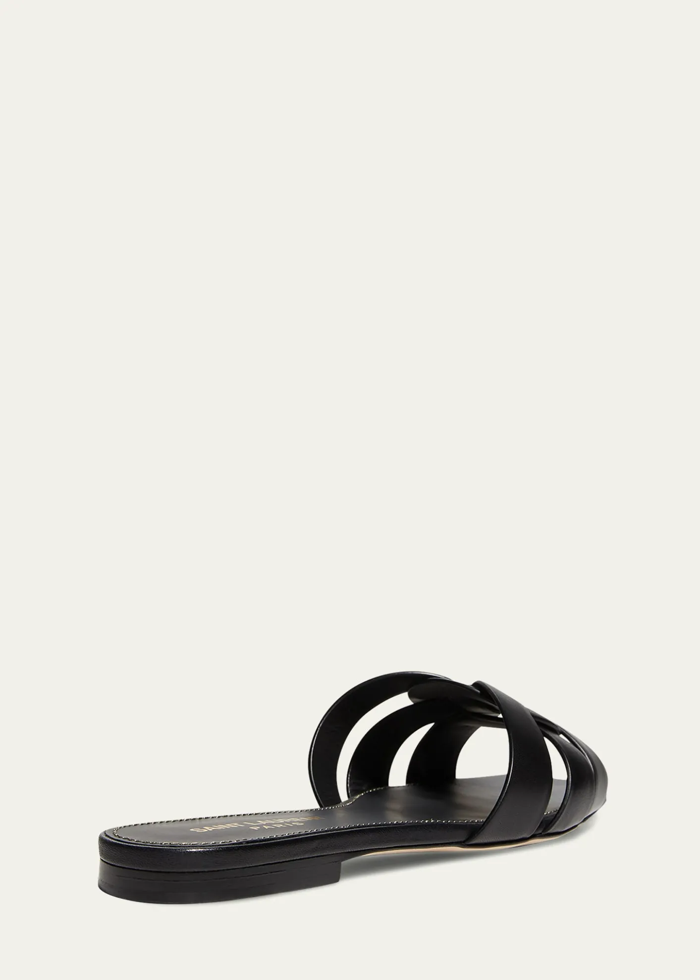 Saint LaurentWoven Leather Sandal Slide