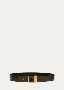 Saint LaurentYSL Buckle Leather Belt