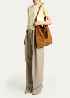 Saint LaurentYSL Chain-Embellished Suede Shoulder Bag