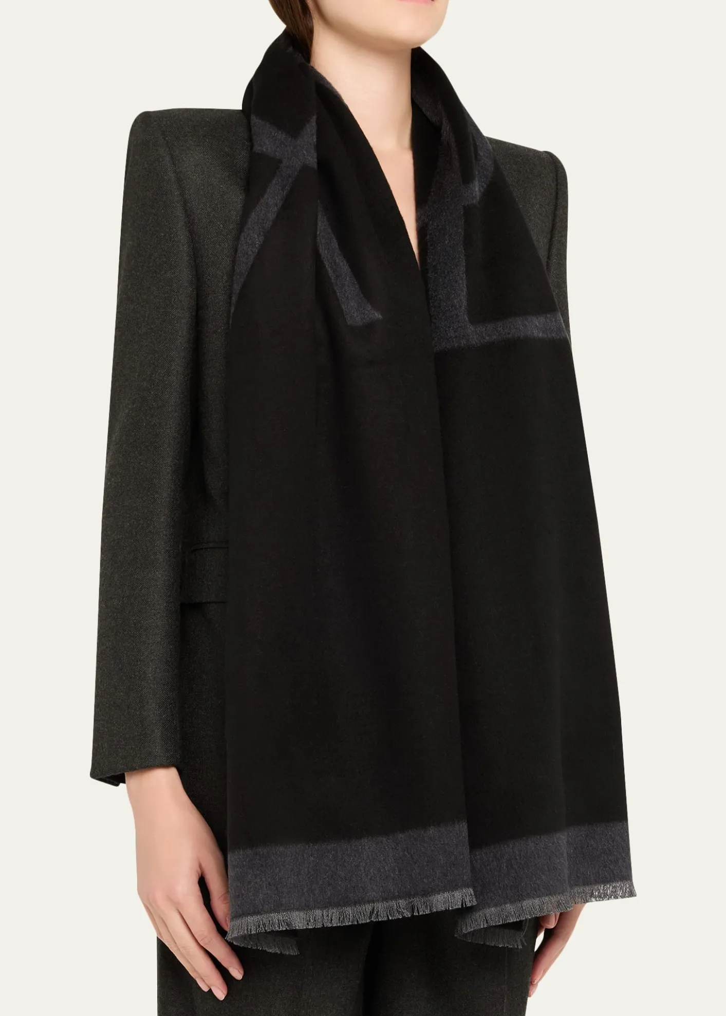 Saint LaurentYSL Large Silk Scarf