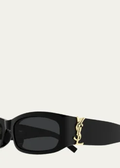 Saint LaurentYSL 55mm Acetate Rectangular Sunglasses