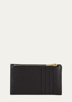 Saint LaurentYSL Monogram Flap Card Case in Grained Leather