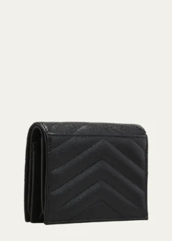 Saint LaurentYSL Monogram Grain de Poudre Flap Card Case